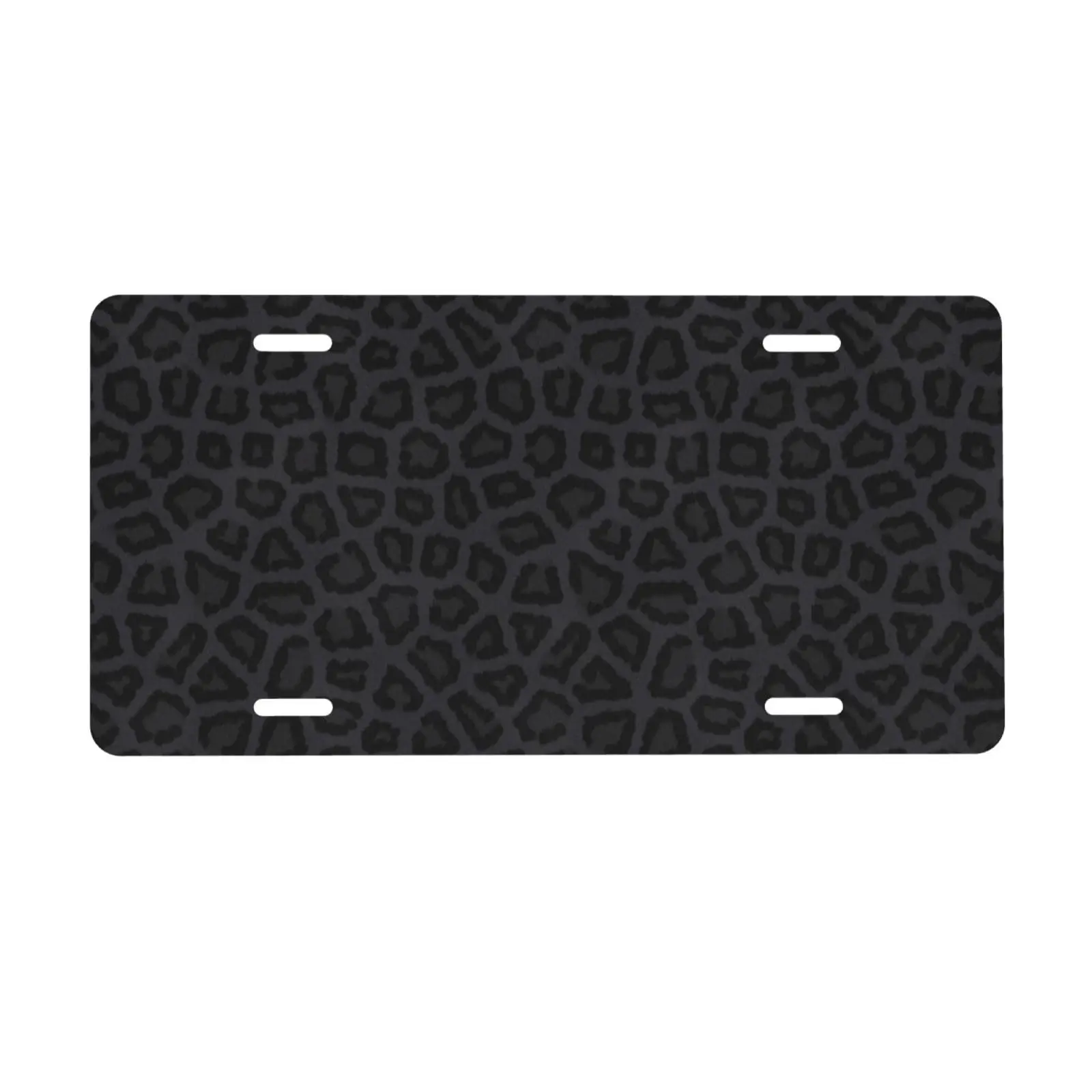 Black Leopard Automotive Retro Look Front Plate for Car - 12x6 in Aluminum License Plate, Classic Logo Design, 4 Pre-Drilled Holes, Durable Tinplate Vanity Tag, Car & Truck Exterior Accessory, Ideal Gift for Men