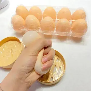 1-15pcs Rebound Simulation Egg Squeeze Fun Egg Student Creative Funny Toy Stress Relief Pressure Release Squeeze Toy
