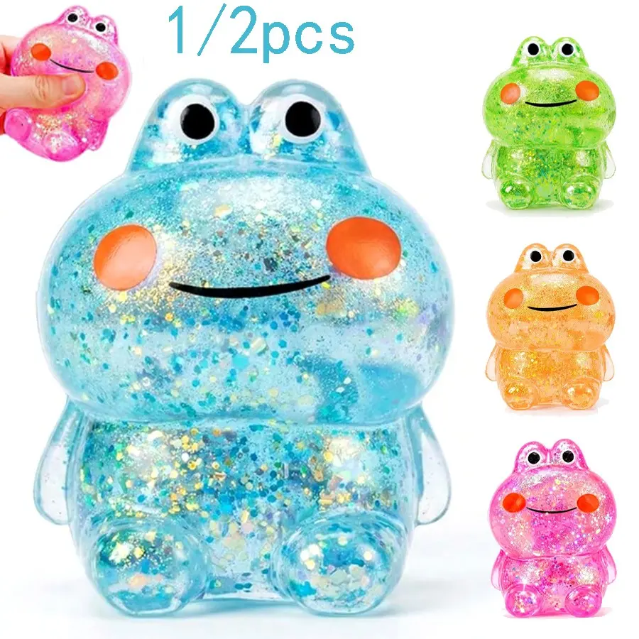 Frog Sensory Stress Relief Toy, Glitter Turtle Squeeze Toy, Sticky Adult Toy, Summer Fun Game, Party Snack, Gift Box Filler, Birthday Gift