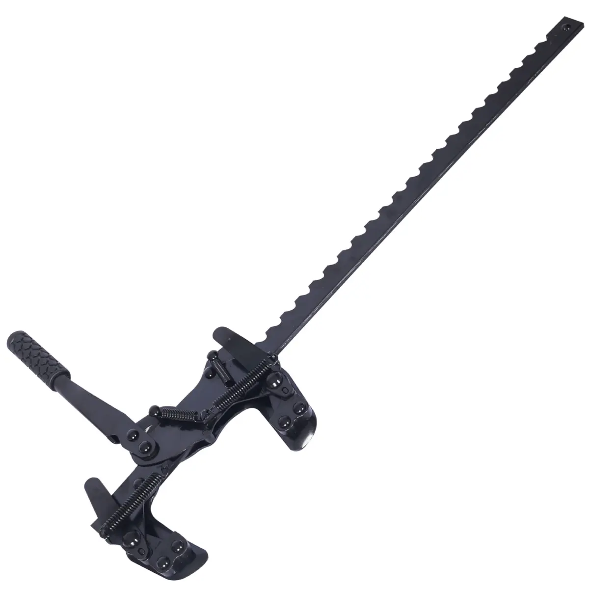 Sturdy Heavy-Duty 33in Steel Fence Wire Stretcher, Garden Ranch & Farm Tool, 32.7in L×15.7in W×2.00in H, 7.5 lbs, Dual Hook, 8in Wide Clamp for Barbed/Smooth/High Tensile Fencing, Convenient Handheld Transport to Boost Working Efficiency