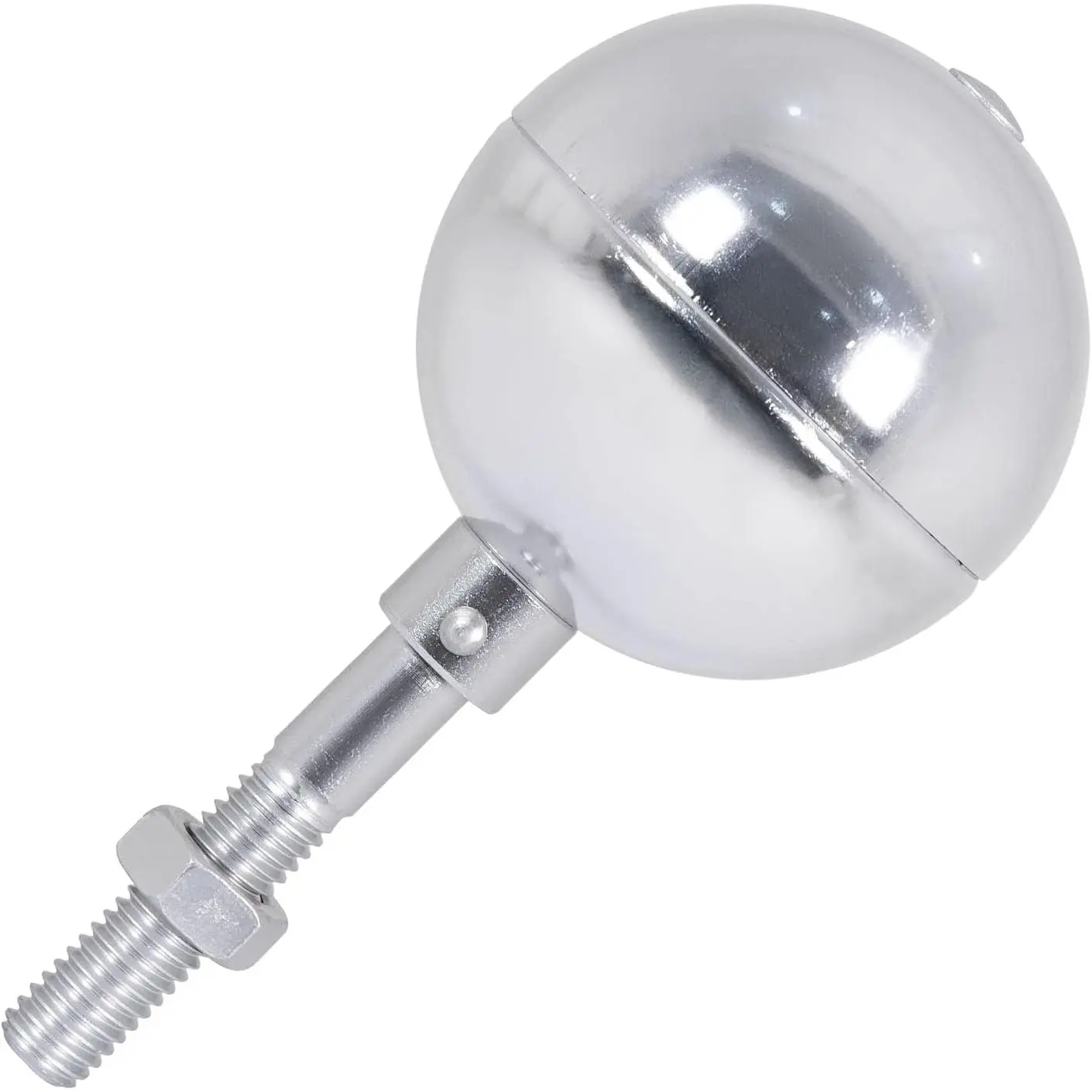 Flag Pole Ball Topper Ornament - Fits   Flag Poles,  & Solar Lights - 1/2"-13UNC Threaded,  Anodized Finish -  Flagpole Top