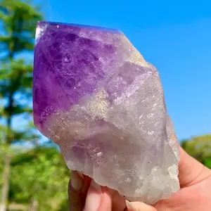1 rough natural amethyst tooth tip, high-quality amethyst material, large head quartz specimen, an excellent gift for friends