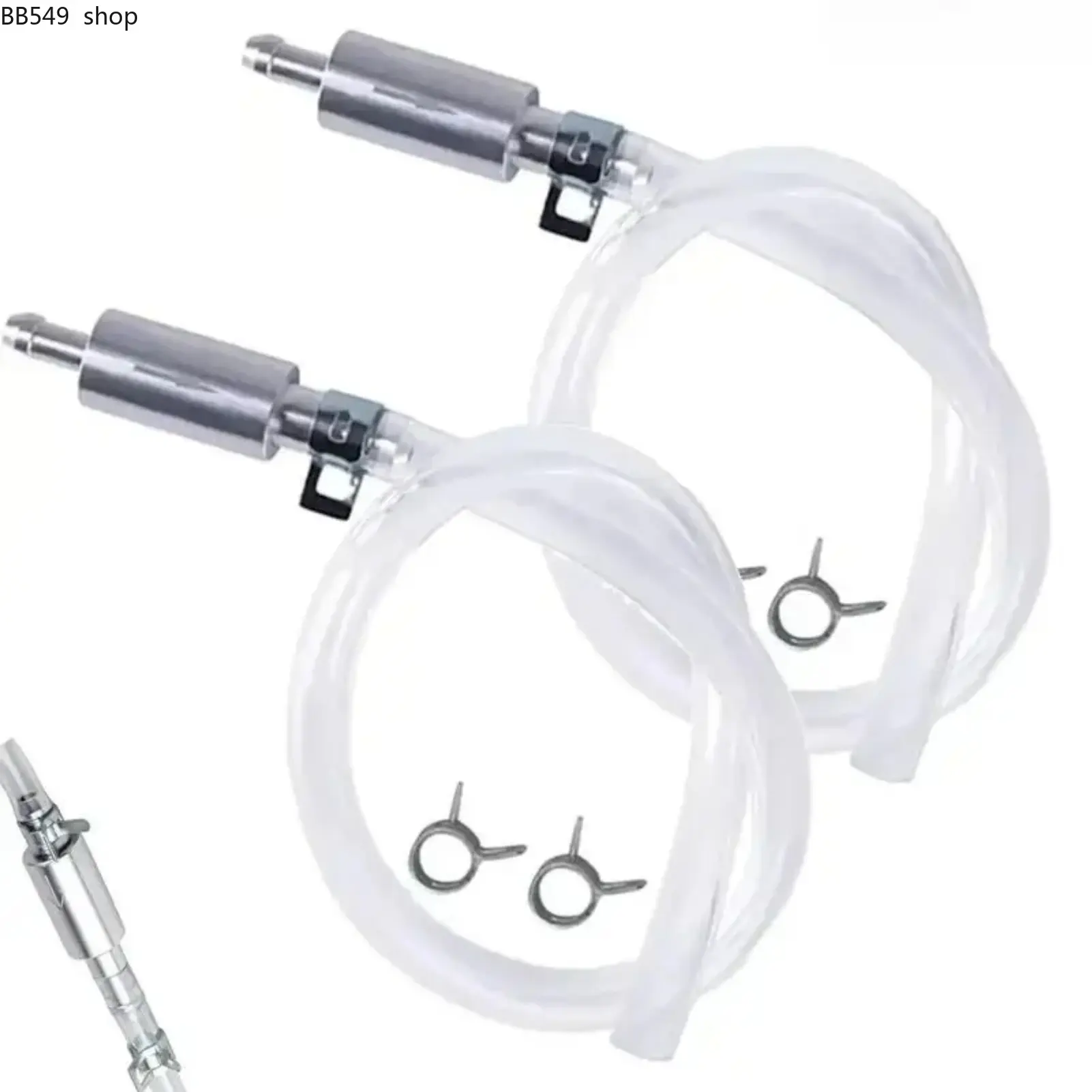 2/4PCS Brake Bleeder Hose Kit, One Way Check Valve Tube with Metal Clips, Universal Brake Bleeding Tool for Car, Motorcycle Hydraulic Brake & Clutch Maintenance