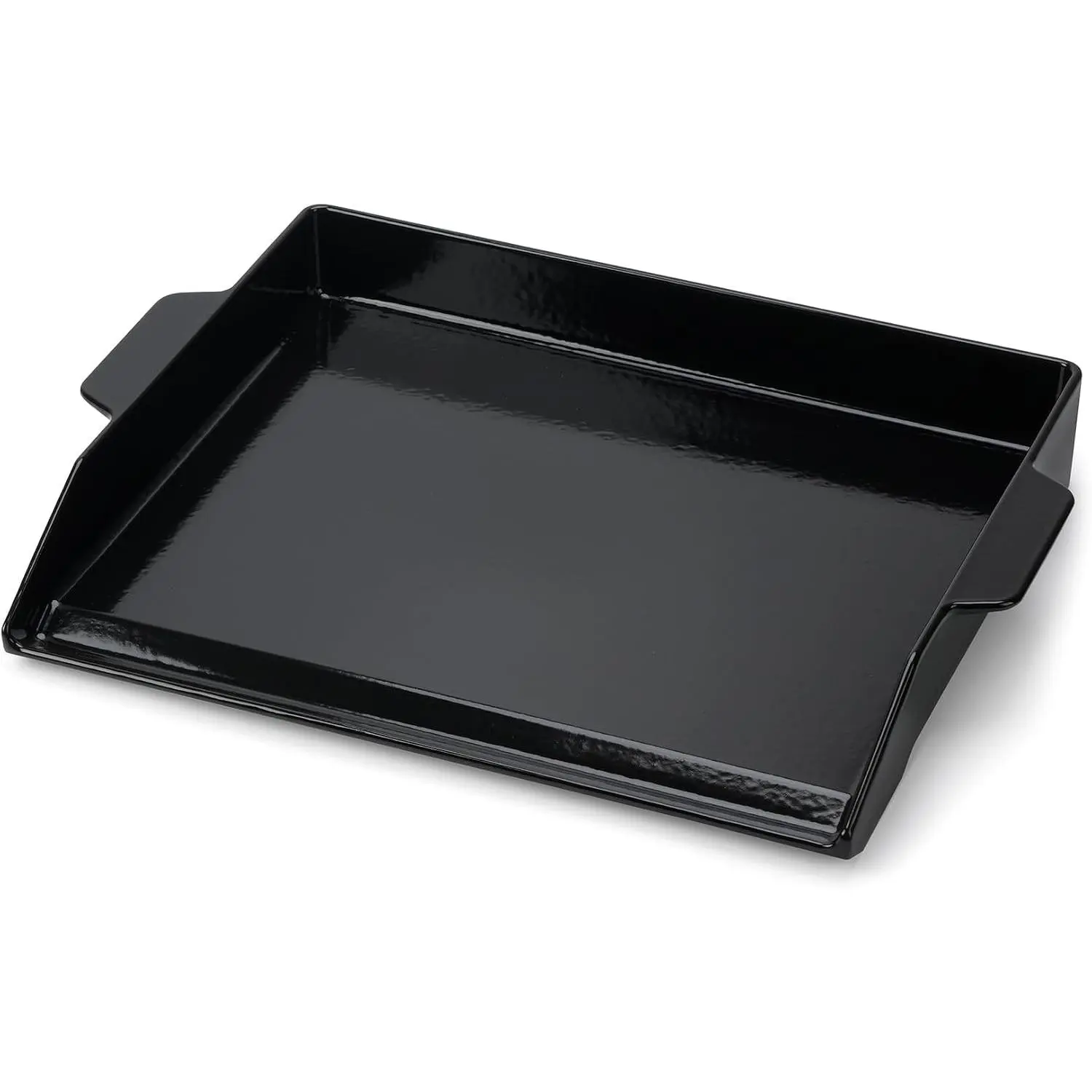 Universal Enamelled Cast Iron Cooking Griddle, 18.5" x 14" | Nonstick Coating, Flat Top Grill Plate, Extra High Sidewalls, For Charcoal, Gas Grills and Range Oven
