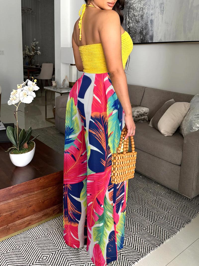 Women's All Over Print  Wide Leg Pants, Casual Comfy Trousers for Daily Wear, Ladies Bottoms for Summer