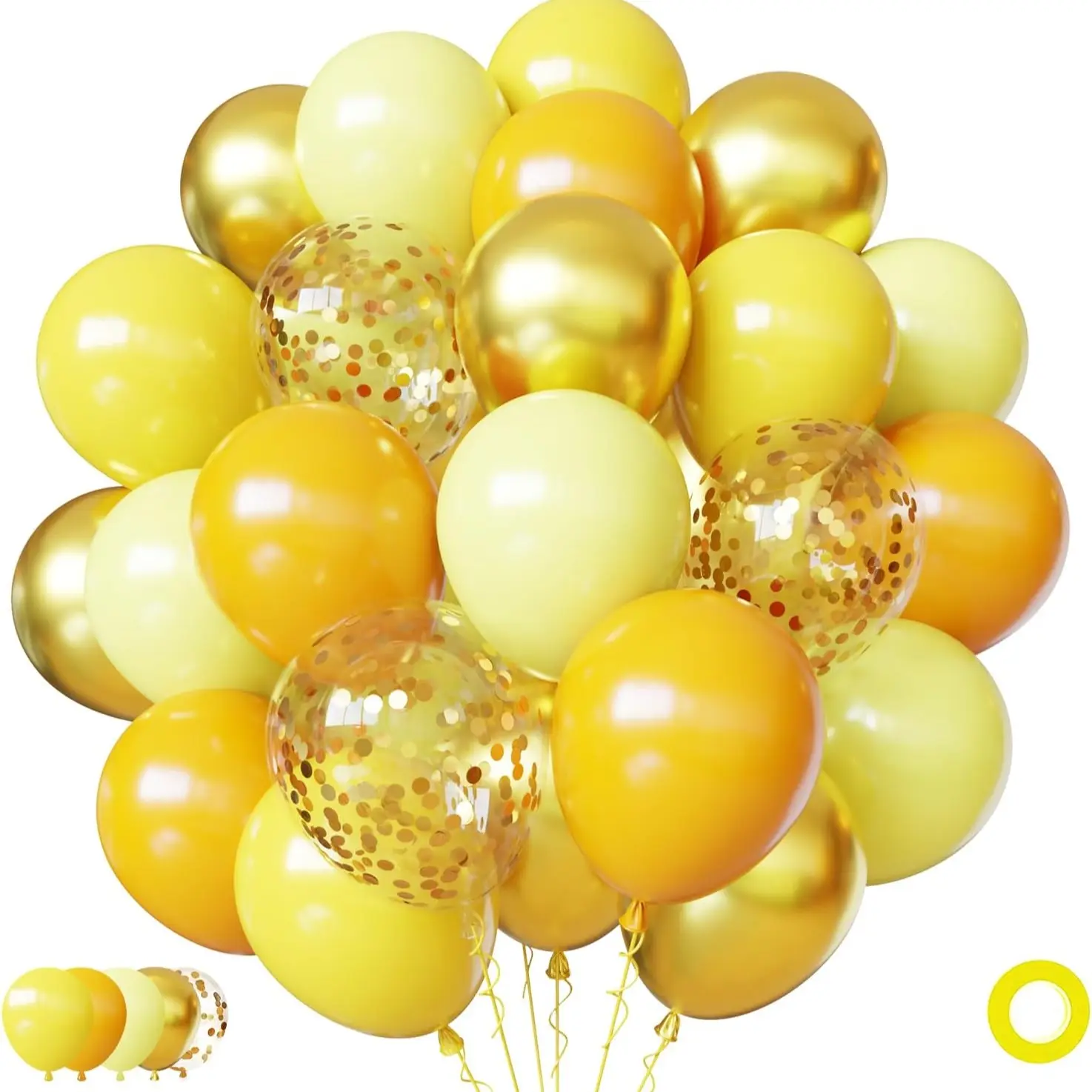 Yellow Balloons Kit, 65Pcs Light yellow Balloon, 12in Pastel Lemon Yellow Latex Balloons Party Balloons Decorations for Birthday Wedding Baby Shower Bride Sunflower Theme Party Decoration