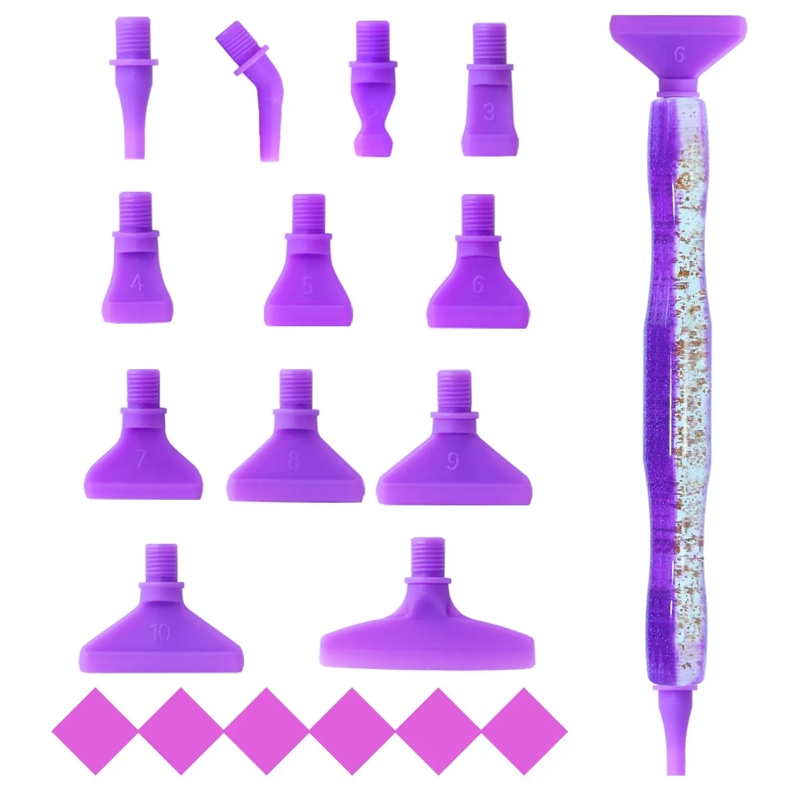 Diamond Painting Dotting Pen Set, 5D Resin Pen Kit, Square and Round Drills, DIY Craft Tools, Universal Jewelry Making Supplies