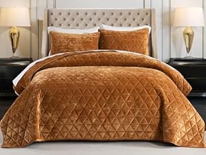 Velvet Set Queen Size Bedding Set, Cream White Velvet Comforter, Luxury Bedspreads Queen Size, Cream White Bedding,Soft Lightweight for All Season