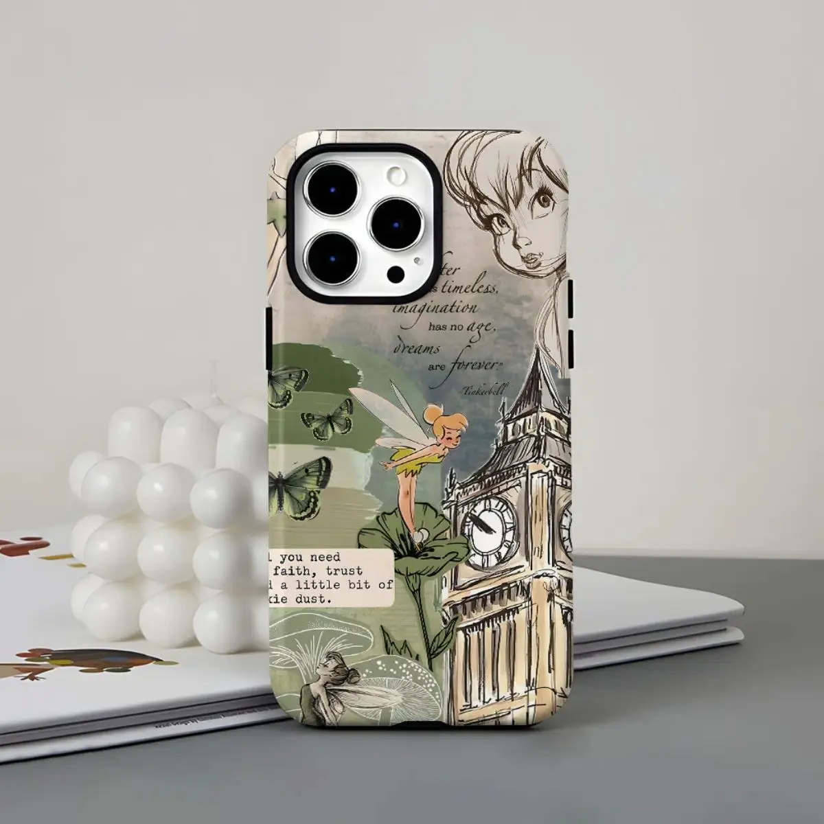 Tinker Bell Cartoon Cute Two-In-One Film Case, Dual Layered Case for Superior Protection, for IPhone 17 16 15 14 13 12 11 Plus Pro Max Samsung Galaxy S26 S25 S24 S23 S22, Birthday Christmas Gifts for Friends