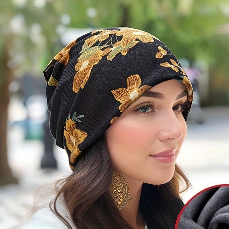 Floral Boho Turban Beanie - Comfortable, Lightweight, Durable Chemo Cap for Women, Perfect for Casual & Stylish Wear