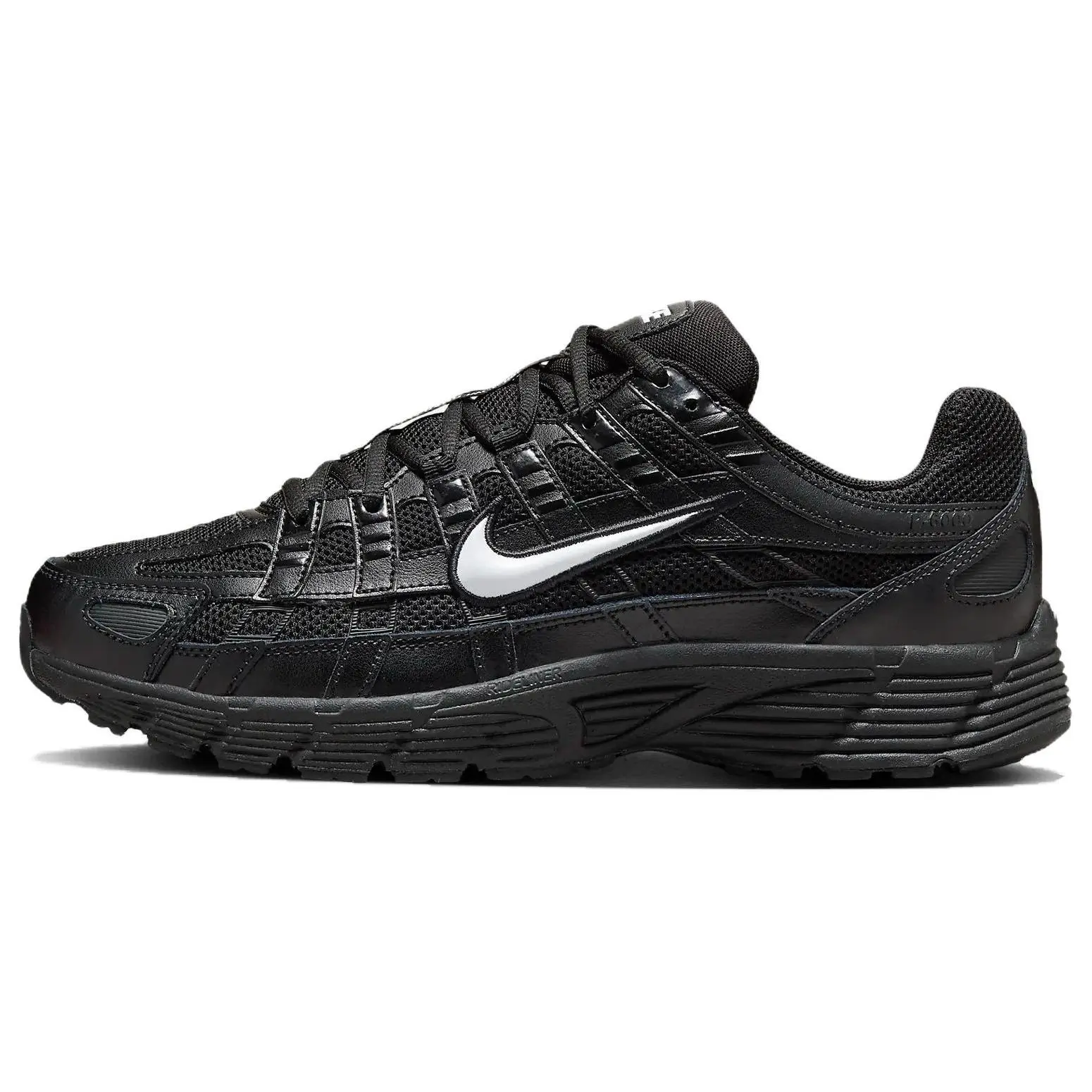 Nike P-6000 Comfortable Leather Low-Top Casual Running Shoes for Men in Black Verifiable, with credentials and supporting global authentication