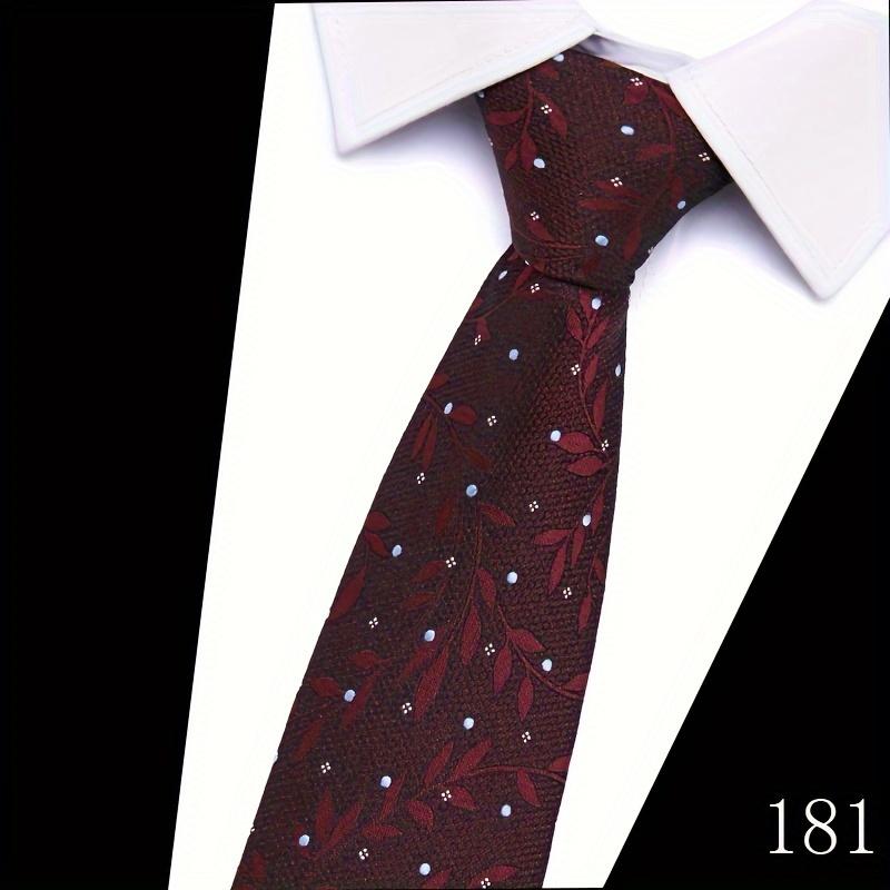 Classic 5-Piece Woven Necktie Set for Male Adults, Patterned Formal Fashion Accessories with Cufflinks and Tie Clip