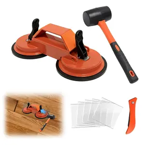 Gap Fixer Tool with & Pads, Laminate Vinyl Flooring Suction Cup Repair Tool for Closing Gaps, Flooring Installation Kit(Orange)