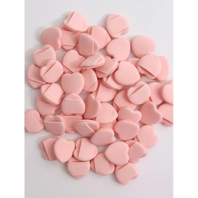 Heart Shaped Finger Makeup Puff, Cushion Sponge for Precise Application. Fits on Finger for Easy Control, Perfect for Concealer and Foundation Touch Ups. Soft and Gentle, Great for Flawless Finish.