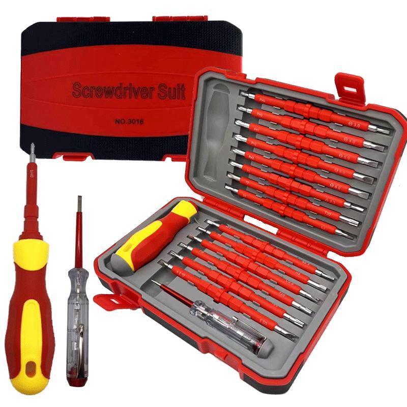 29-in-1 Insulated Magnetic Screwdriver Set, Multipurpose Electrician Screwdriver Kit, Professional Hand Tool Set for Home & Office, Hardware, Screwdriver Bits, Tool Box