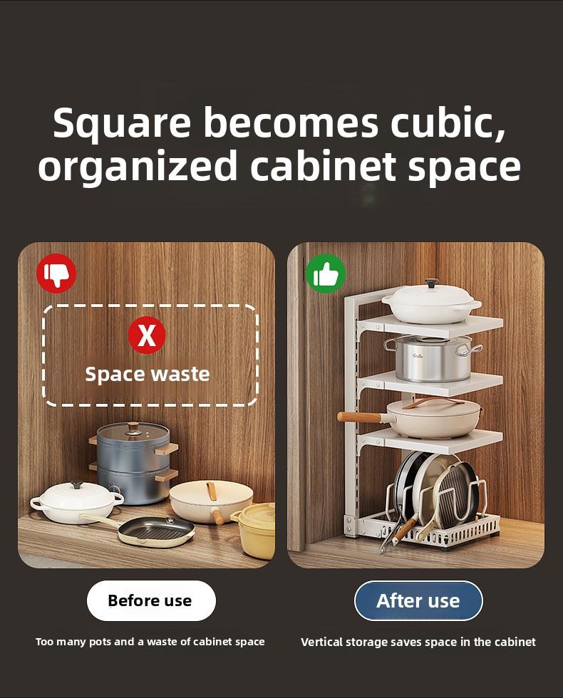 Household goods kitchen multi-functional 7-layer shelves, 304 carbon steel material, rust-proof, load-bearing strong shelves