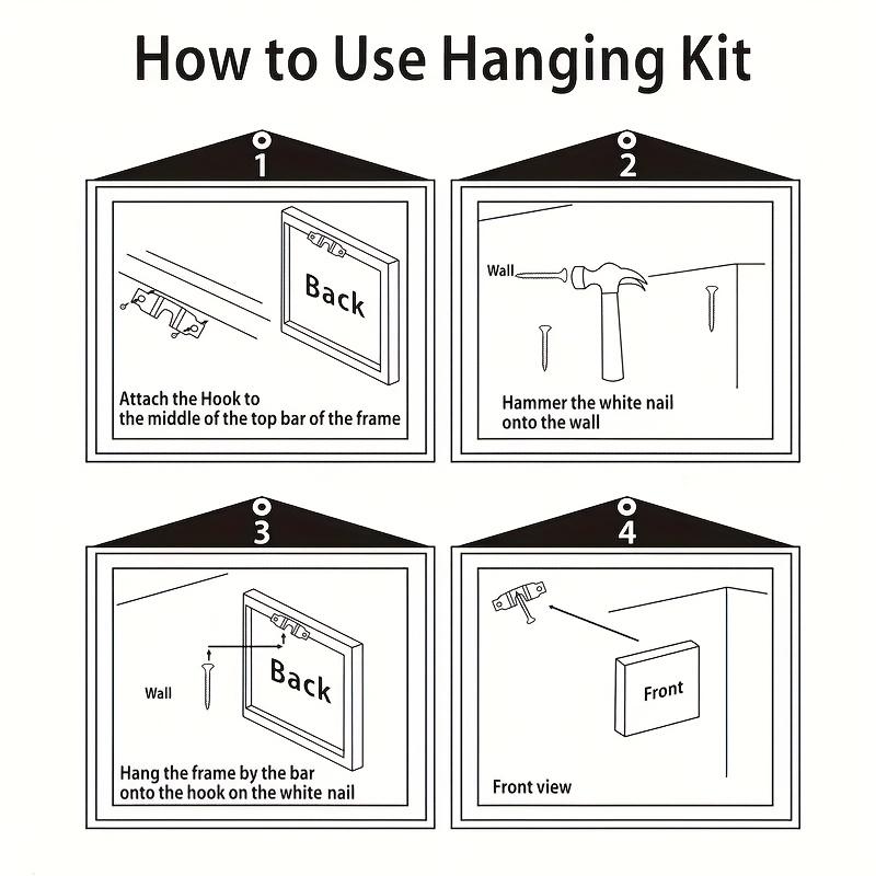 2D Flat, Valentine'S Day Heart Wall Art - Pink & Black Abstract Love Painting on Wrapped Canvas with Wood Frame, Retro Modern Minimalist Decor for Living Room, Bedroom, Bathroom