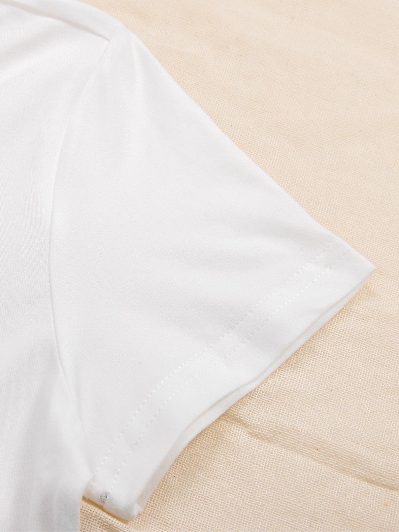 Women's Solid Tee, Casual Slim-fitting Short Sleeve T-shirt, Ladies Summer Clothes for Daily Wear Women's Solid Tee, Casual Slim-fitting Short Sleeve T-shirt, Ladies Summer Clothes for Daily Wear