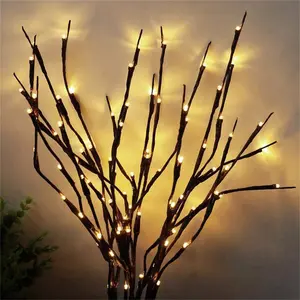2 Pack Decorative LED Lighted Branch Lights  Operated Artificial LED Twig Branches Decoration for  Room Decor Christmas Vase (Warm White, 29.5 Inches, 20leds)
