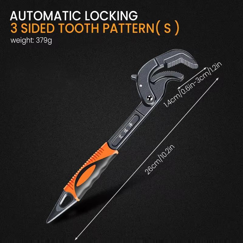 Multipurpose Pipe Wrench, 1 Count Universal Wrench, Multi-functional Open Wrench, Adjustable Ratchet Wrench, Manual Maintenance Tool