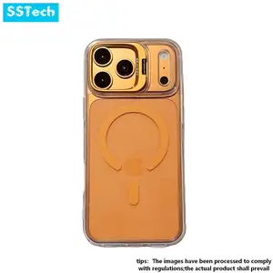 Transparent Magnetic Kickstand Phone Case Hard Shell Soft Edges Military Grade Drop Protection Shockproof Premium Minimalist Design Protective Cover Compatible With iPhone 12 13 14 15 Pro 16 Plus 17 Pro Max Air Series