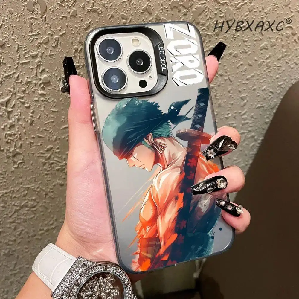 HD Ones P-Piece Zoro Phone Case FOR iPhone 17 Air 16 15 14 13 12 11 Pro Max Plus and Samsung S26 S25 S24 S23 S22 Plus Ultra Silver Shell IMD Covers HYBXAXC