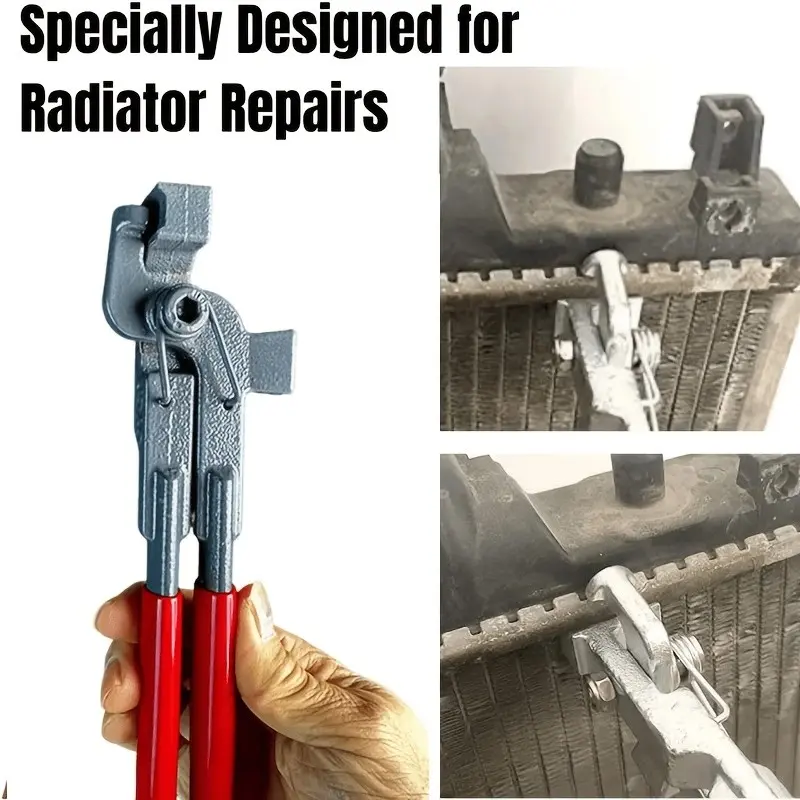 Universal Radiator Repair Pliers Tool Set, Car Radiators Opening Tab Lifter, Closing Header Tool, Water Tank Repair Kit
