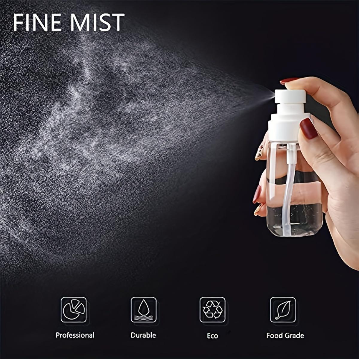 1Pc Portable Fine Mist Spray Bottles - 2.03oz/1.01oz Travel Size, Hypoallergenic Clear Perfume & Lotion Dispenser with Pump, Facial Tools