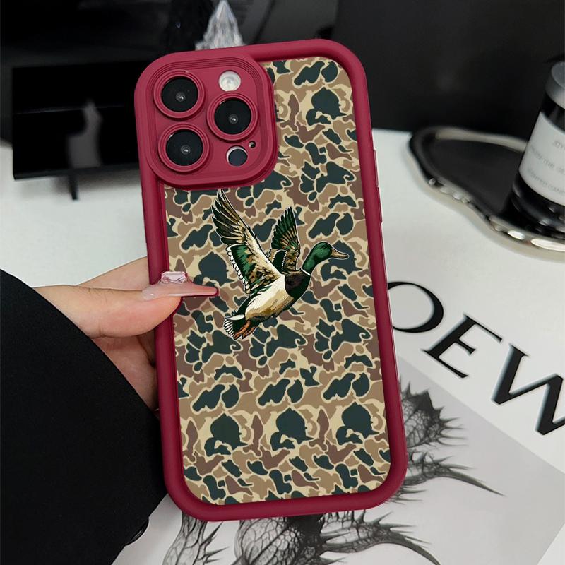 Case for iPhone 17 Pro Max 16 Plus 15 14 13 12 11 Air E Camo Wildlife Anti-Scratch Shockproof Soft Silicone Protective Cover