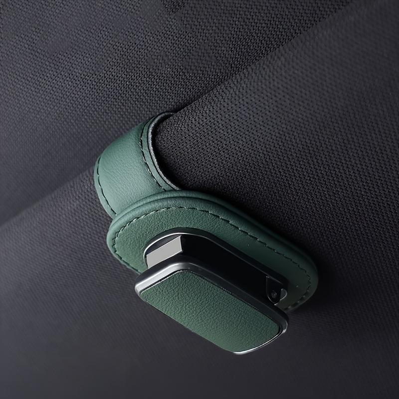 PU Leather Car Sun Visor Clip Sturdy Glasses Holder Dashboard Console Organizer Secure Eyewear Storage Accessory for Auto Interior Sun Visor for Car