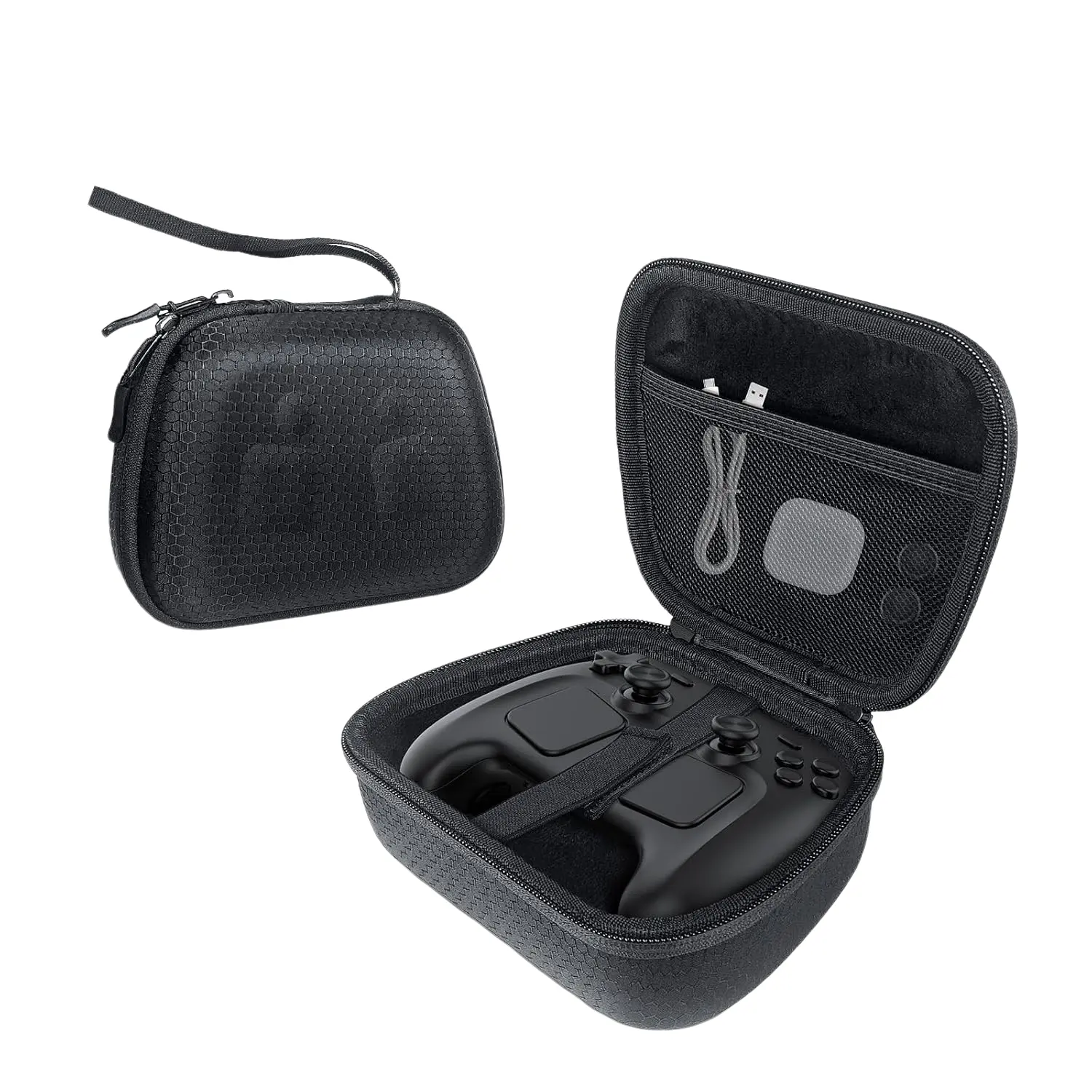 Universal Controller Case for PS5/ Switch/Xbox Series/Steam Machine& More,Travel Storage Bag,Protective Cover Hard Carrying Gamepad Stroage Bag, Hard Shell Game Controller Case with Large Space, Soft Lining, Easy Carry, for Pro, Shockproof Black.