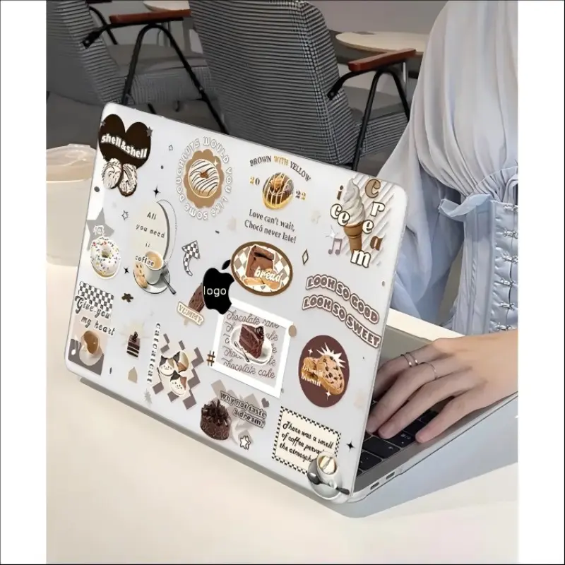 Compatible Macbook Creative Print Transparent Laptop Case, Semi-Rigid Shell for Neo Air Pro 13-15 Inch, M5m4m3m2m5 Series
