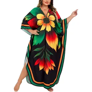 Kaftan Dress for Women - Plus Size Caftan Maxi Beach Dress Loungewear, Swimsuit Cover Up for Beach, Pool or VacationGift.