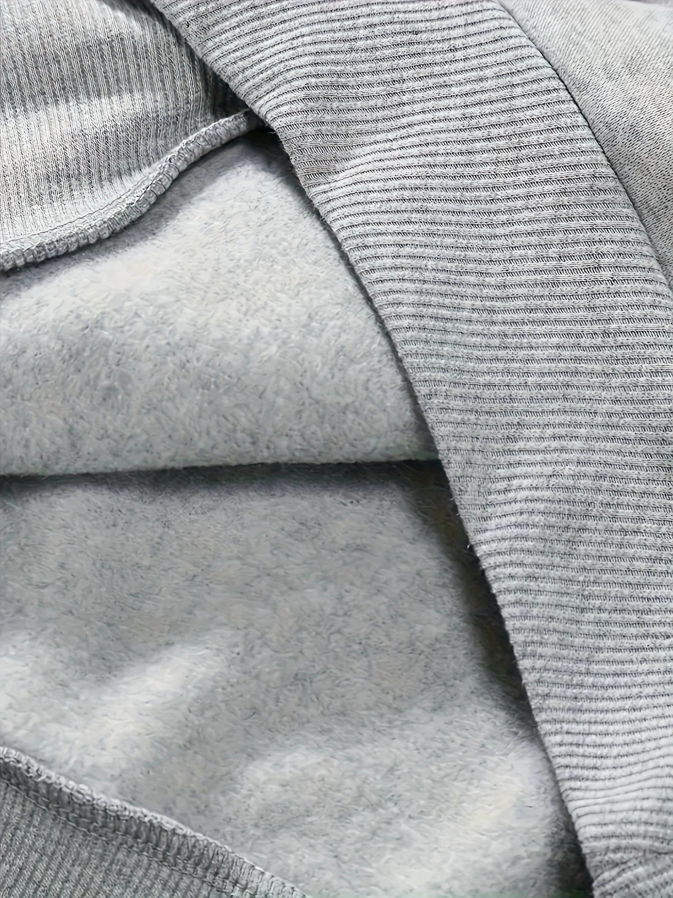 Casual hoodie and sweatpants set - fleece lining, long sleeves, printed design |   machine washable