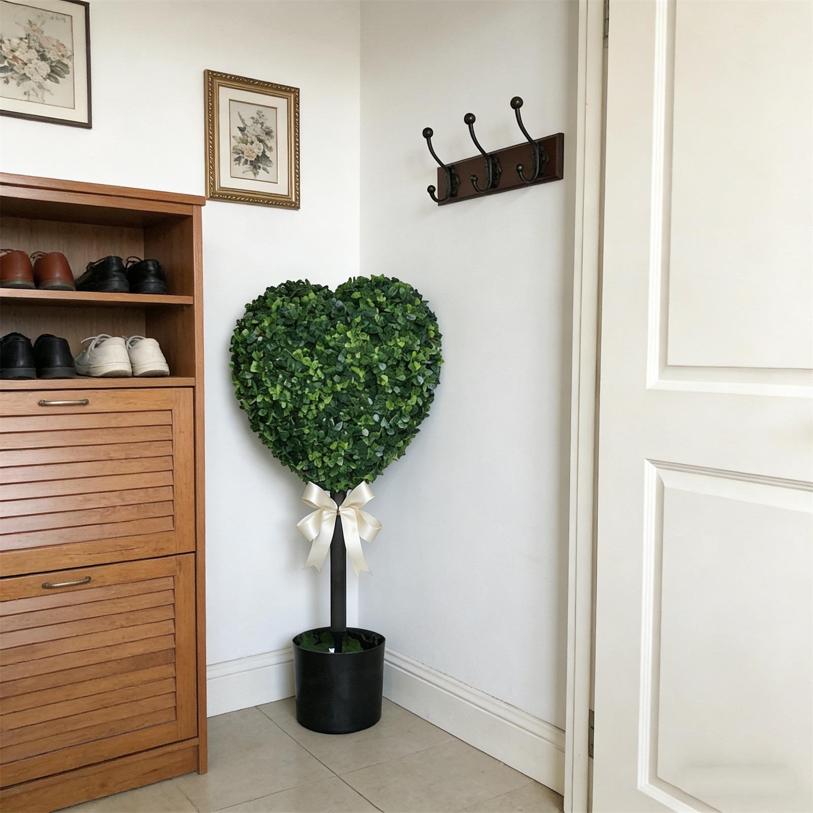 Heart-Shaped Artificial Boxwood Topiary Tree with Pot | Valentine's Day Romantic Decor | Indoor Outdoor Faux Plant for Porch & Entryway | Maintenance-Free Spring Home Accent Heart-Shaped Artificial Boxwood Topiary Tree with Pot | Valentine's Day Romantic Decor | Indoor Outdoor Faux Plant for Porch & Entryway | Maintenance-Free Spring Home Accent