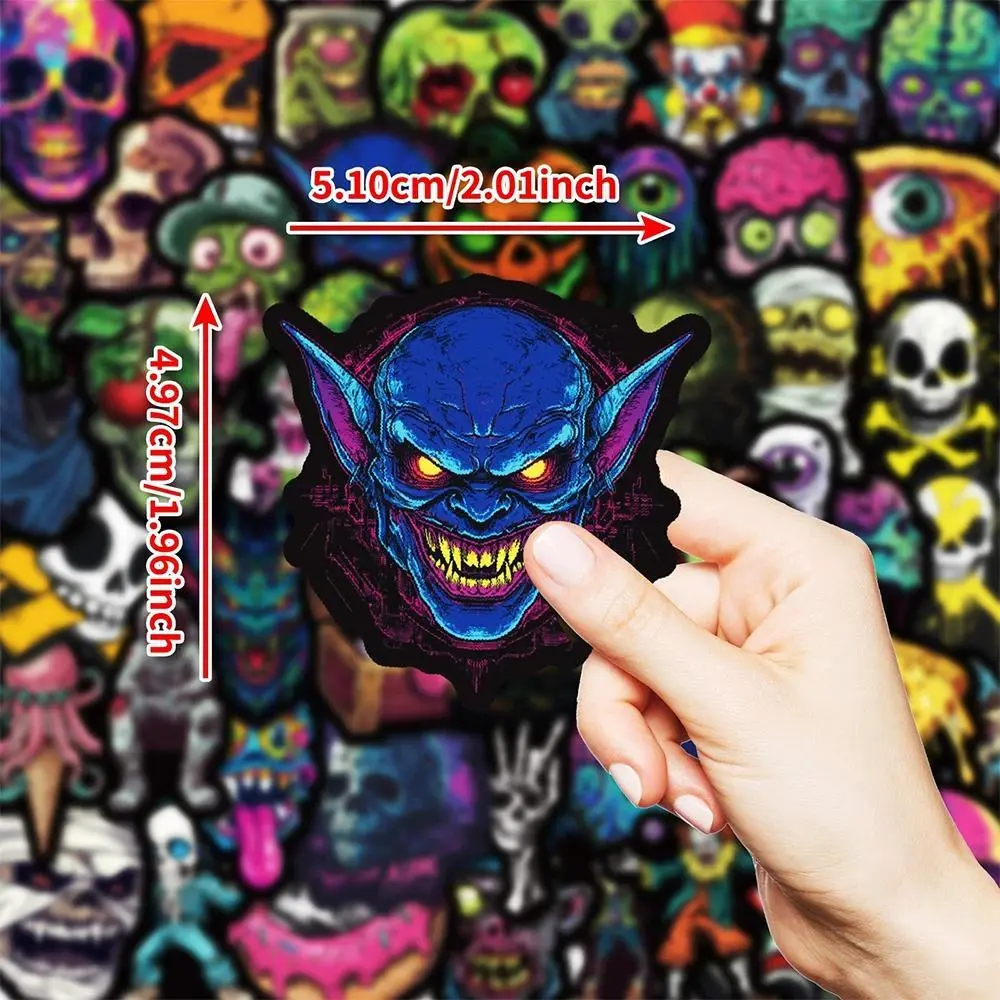 10/30/50pcs Horror Zombie Monster Graffiti Stickers Cool Skull Creative Decals for Scrapbook Phone Laptop Toy Sticker Decoration