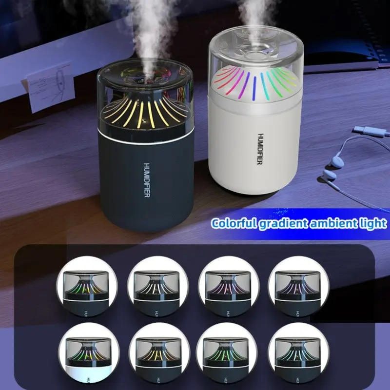 New Mini Humidifier Diffuser, Aromatherapy Humidifier, Silent Operation, Multi-Color Ambiance Light, Compact Design, Ideal for Car, Room, Office, Banana Compatible