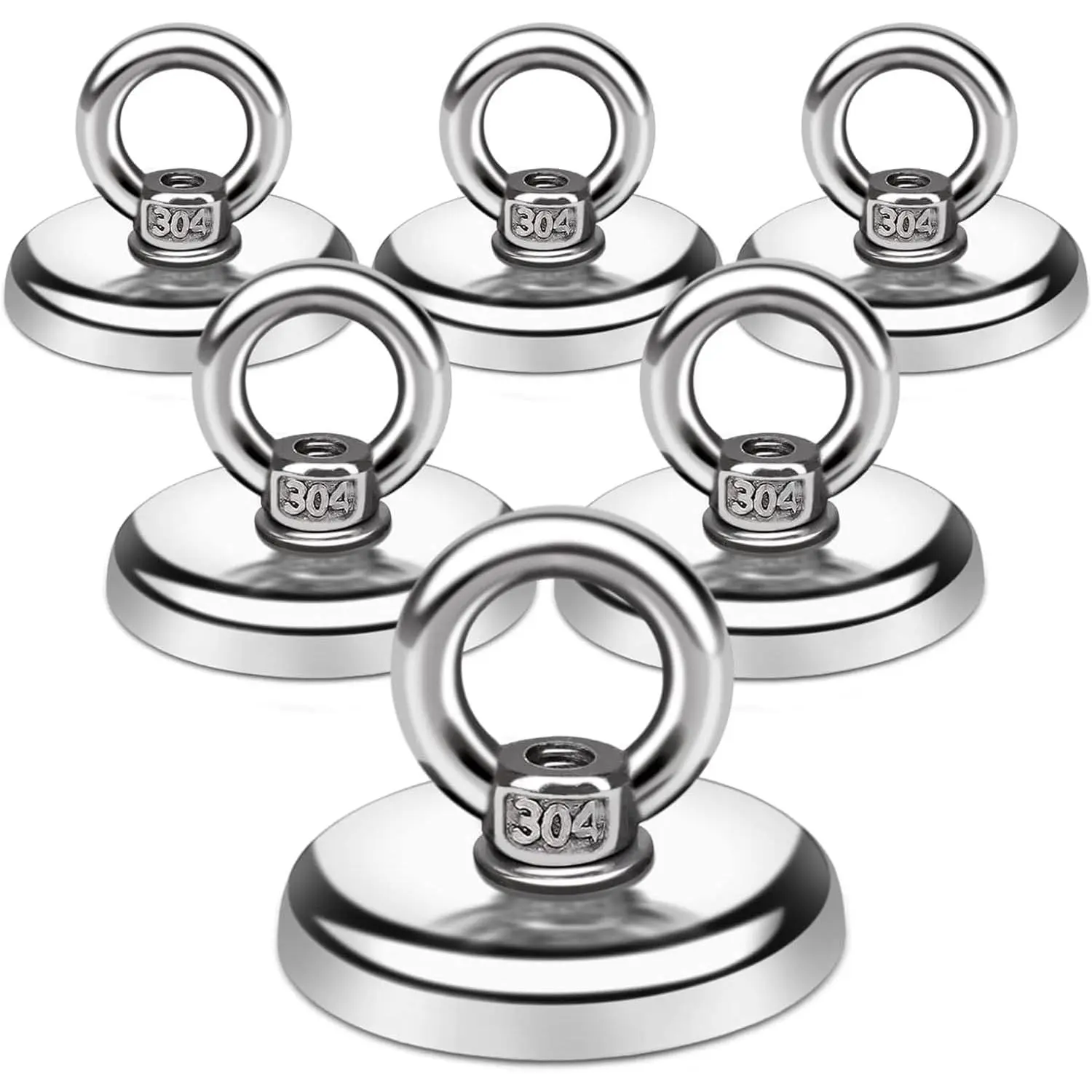 Magntic Hooks with Countrsunk Hol ybolt, 110 lbs, 6 Pack | Havy Duty Rar arth Nodymium Magnts, Prfct for Hom, Kitchn, Workplac, Offic and Garag