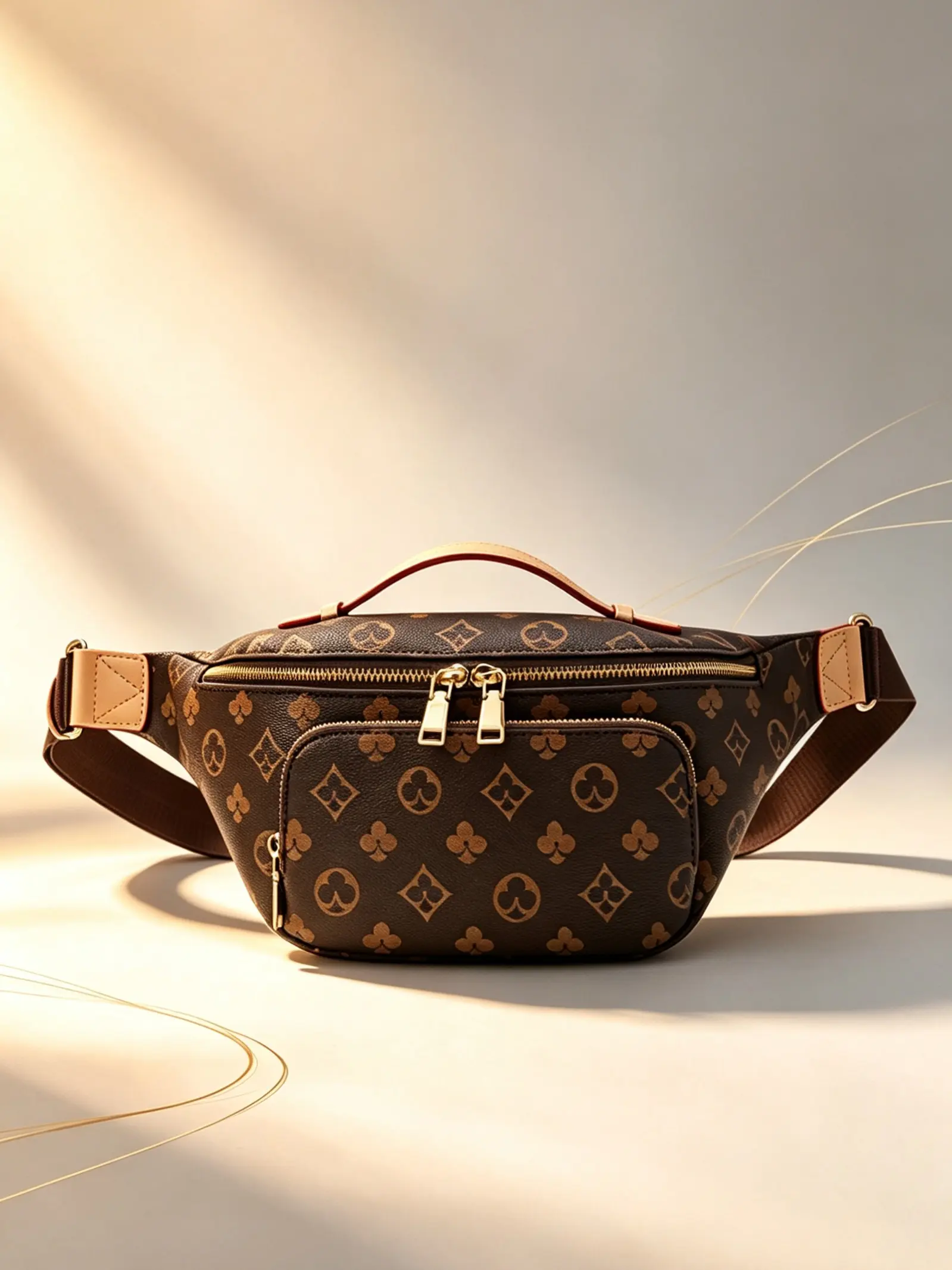 Women's Fashion Chest Bag, Stylish Printed Commuter Shoulder Crossbody Bag, Versatile Single Shoulder Handbag for Daily Use, Crossbody Fanny Pack, Casual Bum Bag, Crossbody Belt Bag, Zipper Belt Bag, Bumbag, Belt Pouch