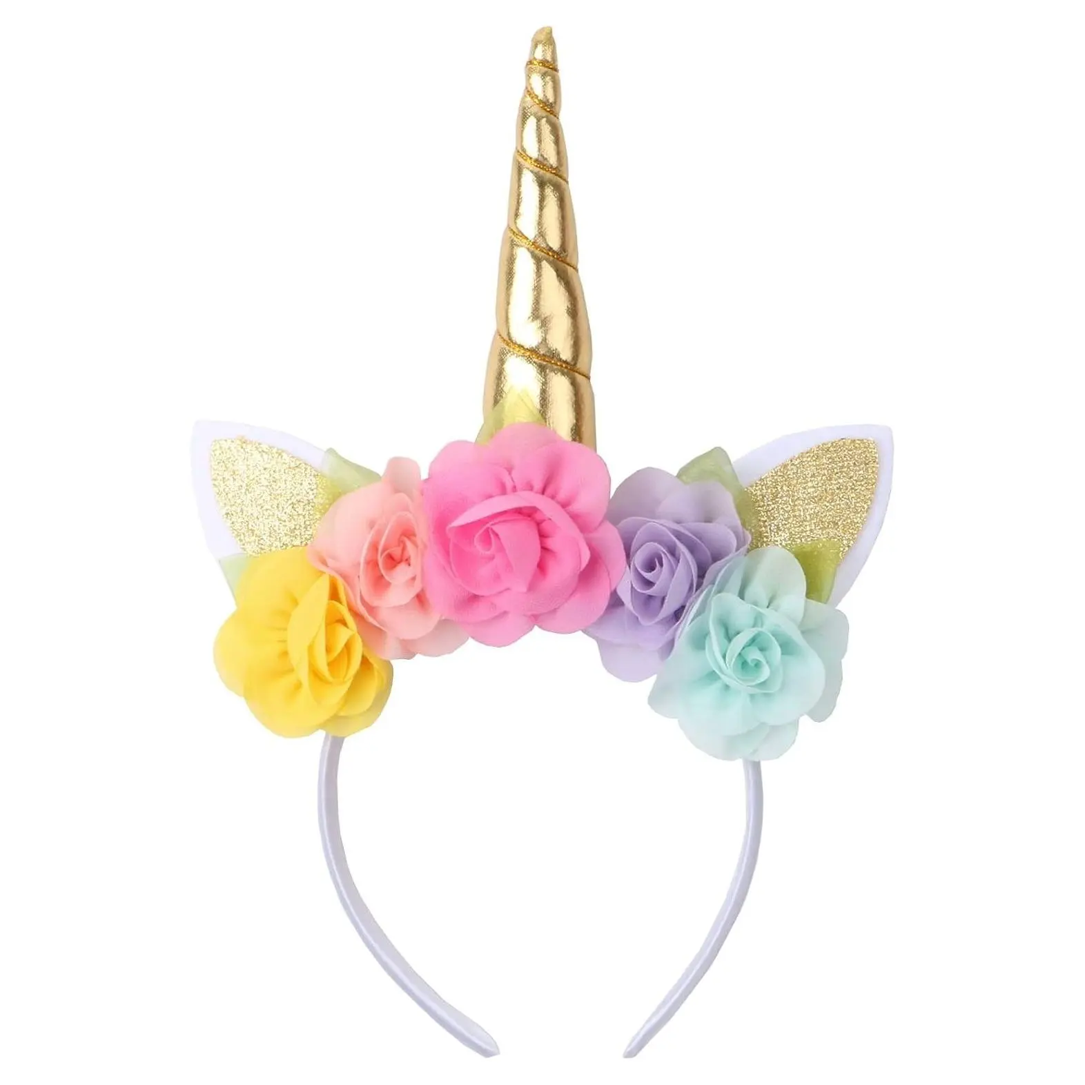 Unicorn Headband Tiara Costume Accessory for Girls & Women - Birthday Party, Halloween, Cosplay, Ages 3 and UpGift