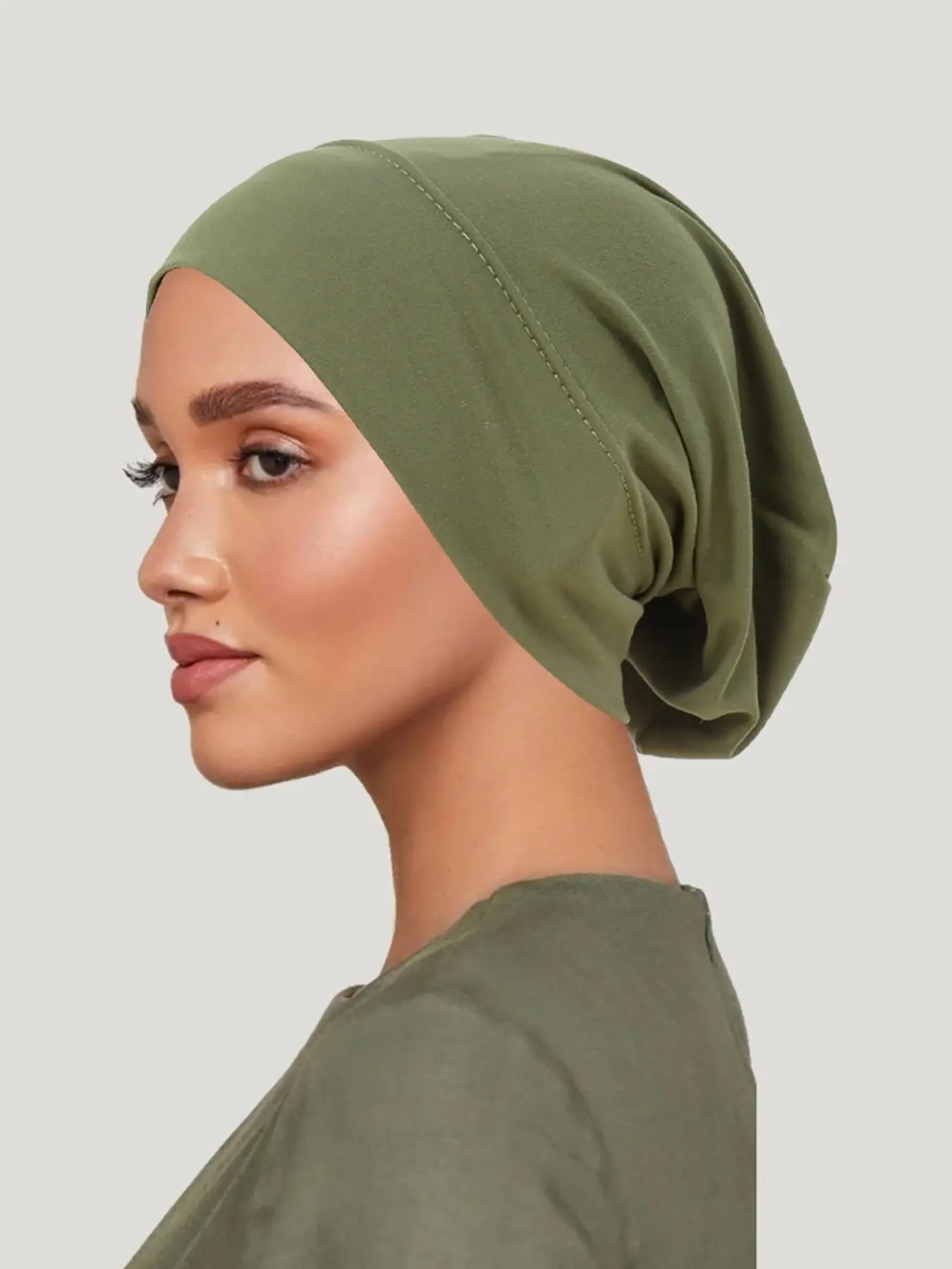 1PC/2Pcs Brushed Milk Silk Hijab Undercap, Stretch Solid Muslim Headwear, Daily Use All Seasons Elegant Style