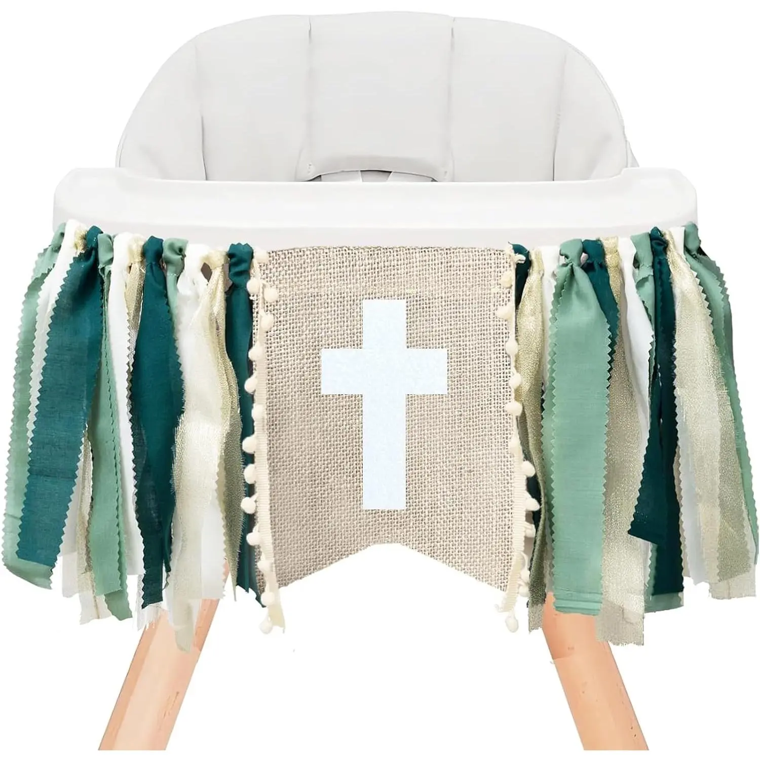 God Bless  High Chair Banner,First Holy Communion Baptism Party Decorations,Religious  Christening Decor for Boys Girls,36x12 inches