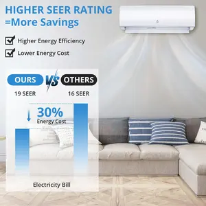 GAOMON 18000 BTU Ductless Mini Split Central Air Conditioner & Heater – 21 SEER2 Inverter, 230V, WiFi-Enabled, Pre-Charged Condenser, Complete Installation Kit, Energy Efficient Heat Pump, Cools & Heats up to 1250 Sq.Ft