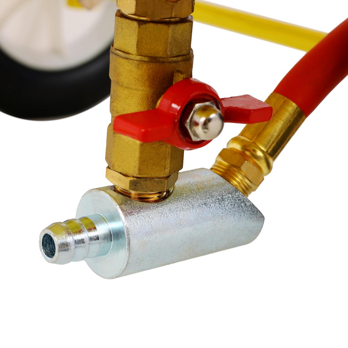 [LuckyNote] Sand Blaster Pressure Washer Sandblasting Kit Soda Blaster 10 Gallon Tanks 100lb Pressure Abrasive Blaster Dual Tank Abrasive W/26inch H/33inch Gravity Feed Abrasive Blaster (yellow)