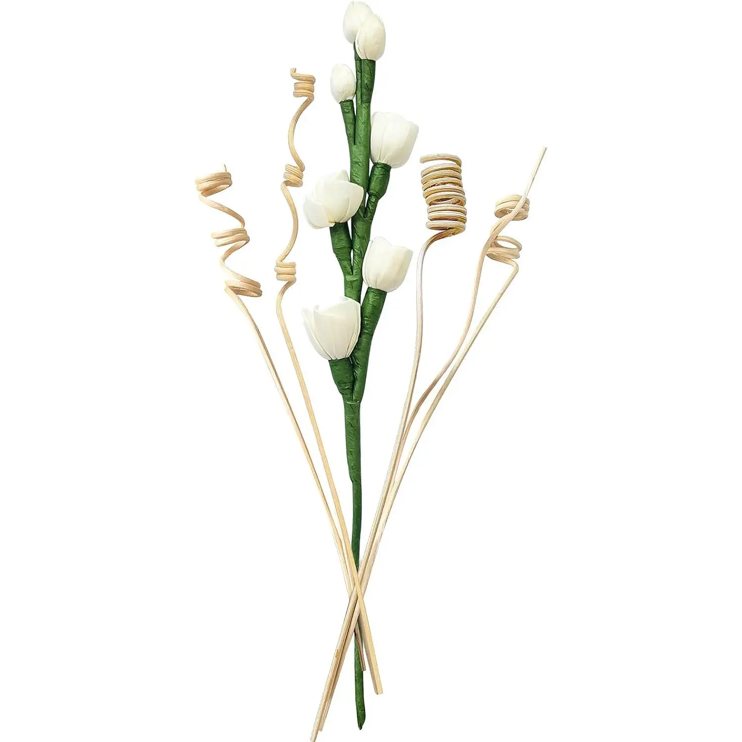Reed Diffuser Sticks,Reed Diffuser Sticks ,Reed Diffusers for ,Bathroom Diffuser,Diffuser Set with Sticks, Flower,White/Green