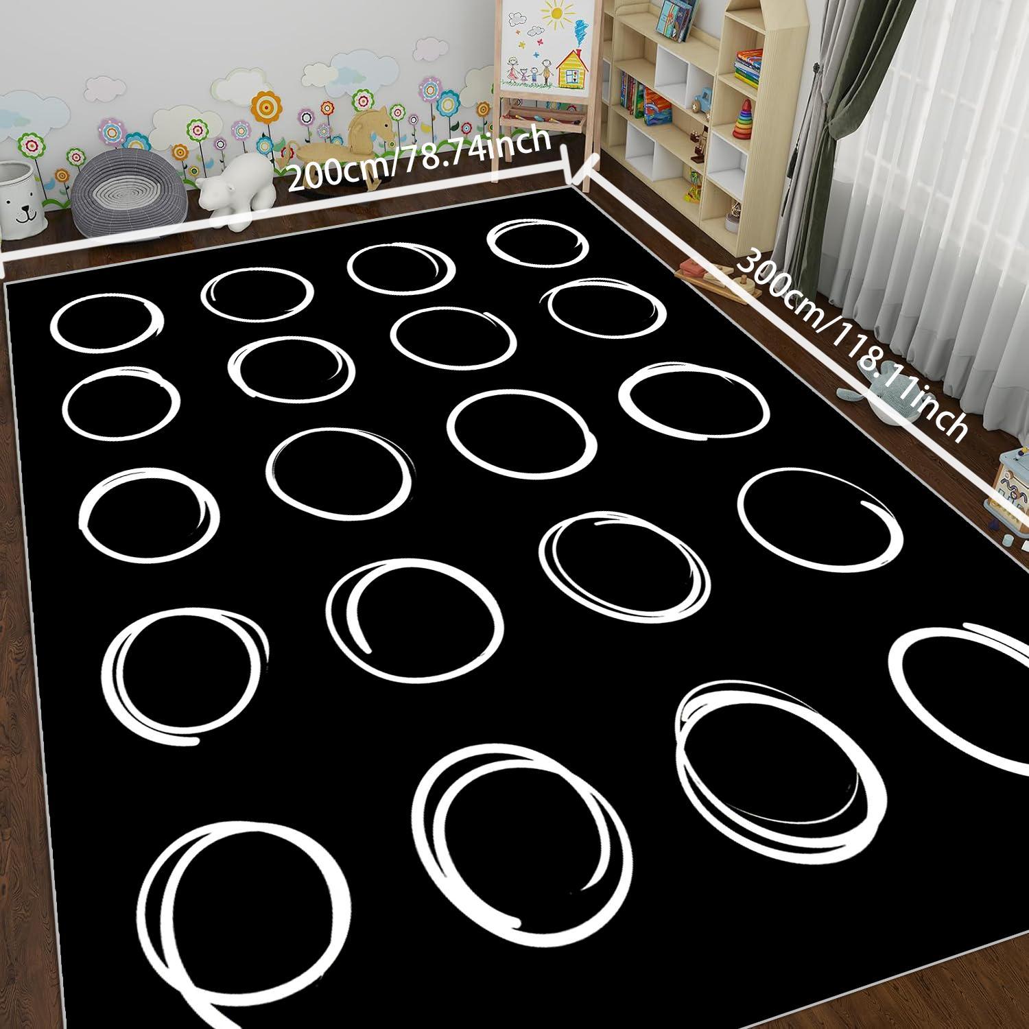 Cartoon Pattern Floor Mat, 1 Count Non-slip Soft Area Rug, Rectangle Home Decorative Carpet for Living Room Bedroom Nursery