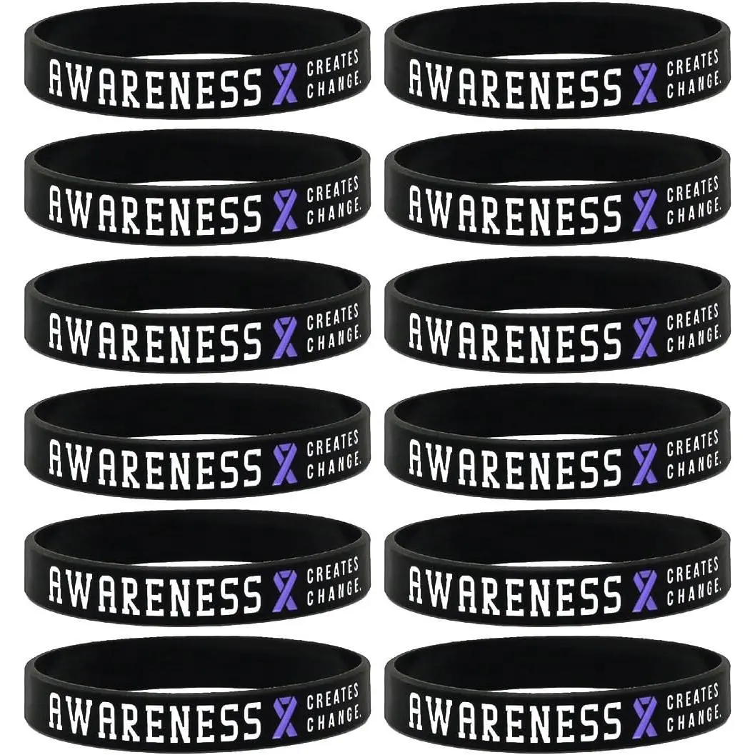 Awareness Ribbon  Rubber Wristbands…