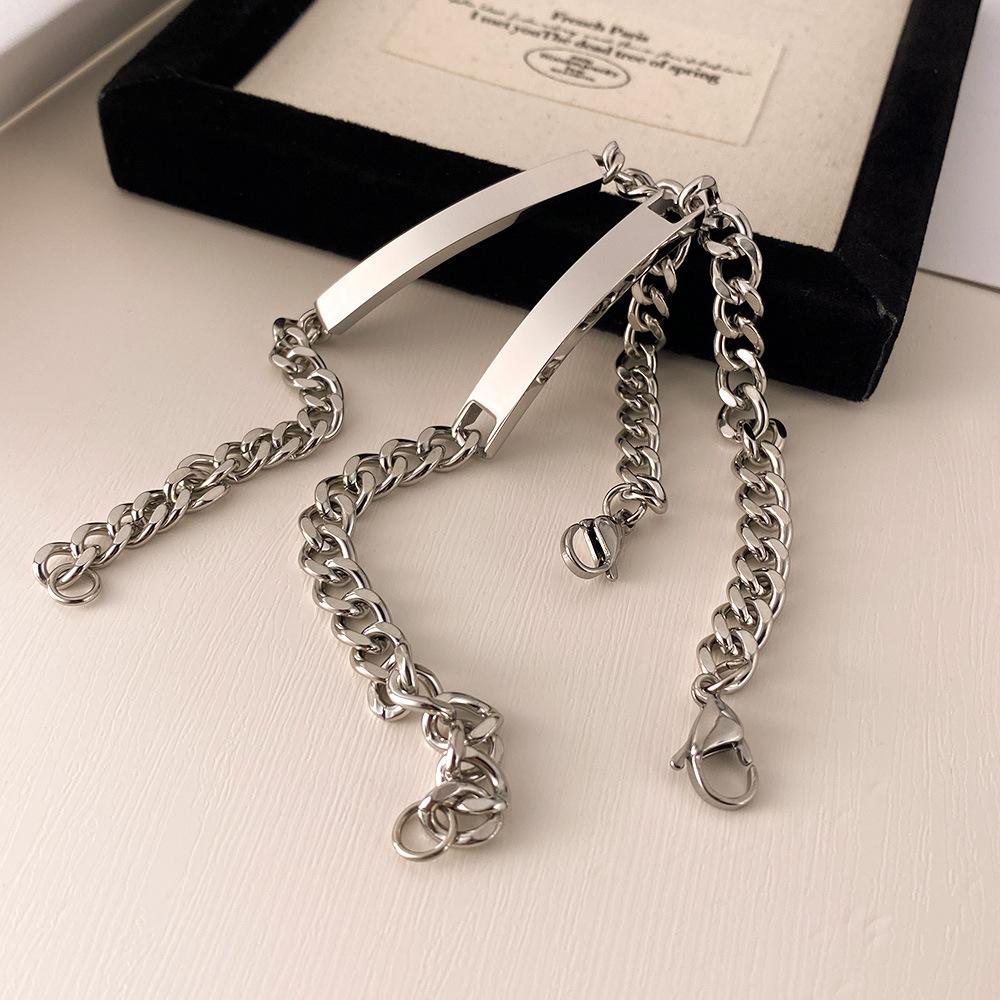 City Fashion 2pcs His and Hers Couple Bracelets Set,Adjustable,Forever & Always Love Matching Bracelet Link Jewelry Set,Valentine's Day,Couple Version