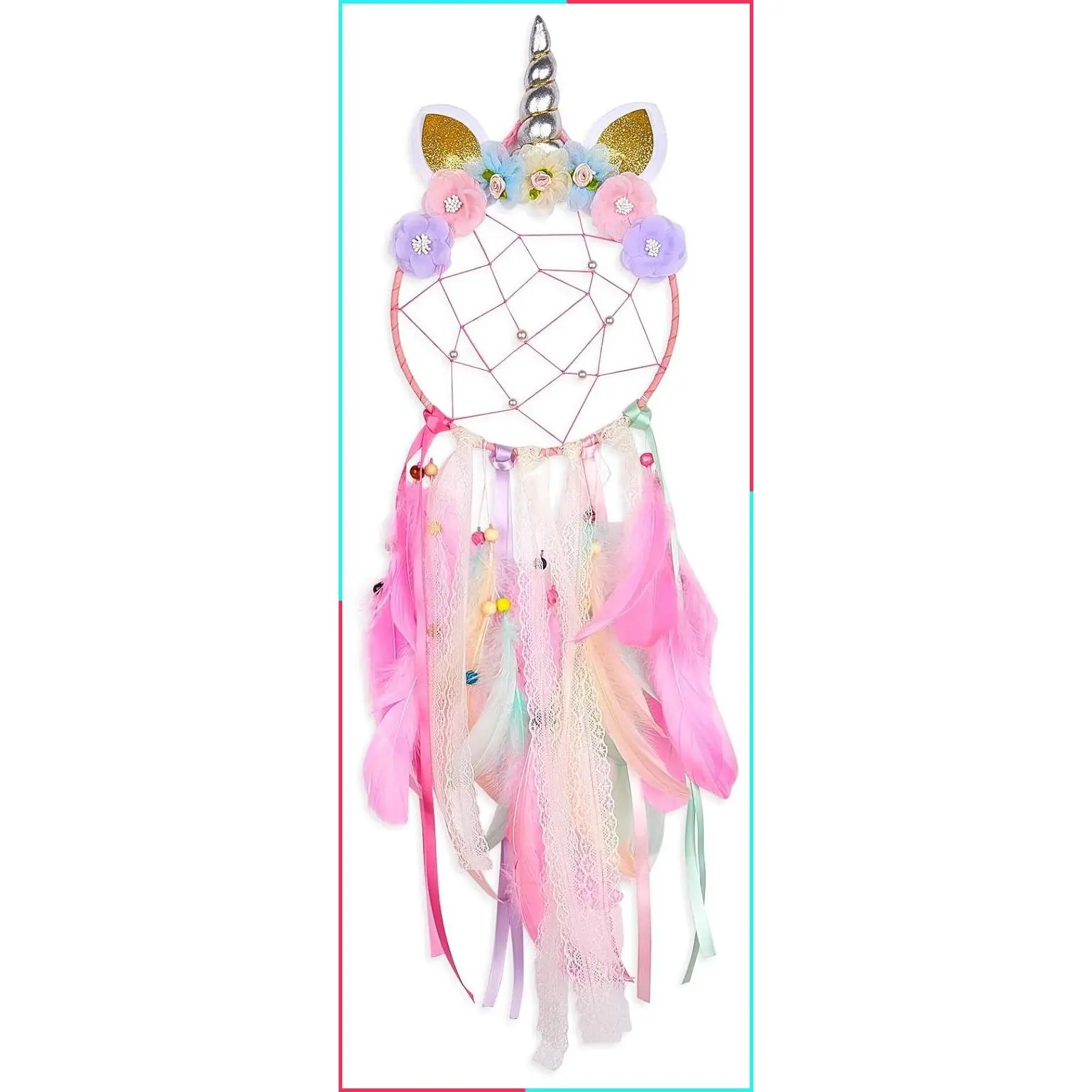 Unicorn Dream Catcher for Kids Girls Toddler Bedroom Wall Decor