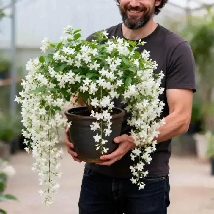 Climbing Silver Jasmine Seeds 200 Non-GMO Aromatic Evergreen for Garden Balcony Decor